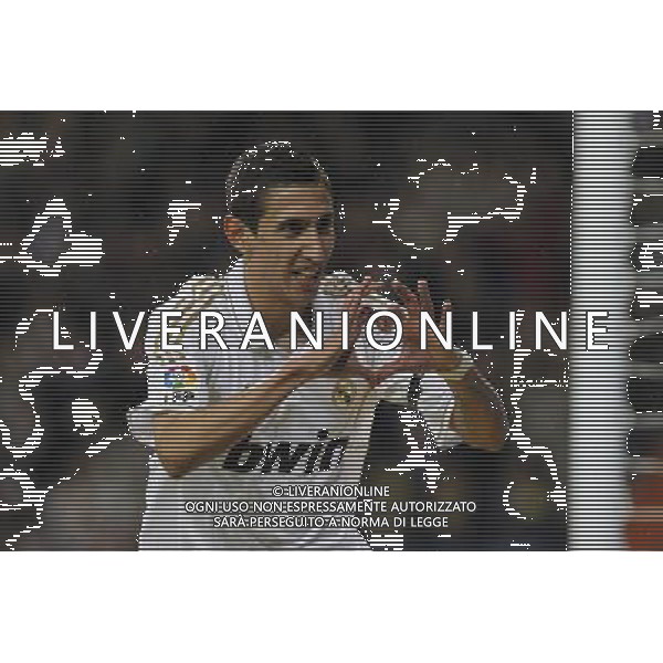 Real Madrid\'s Angel di Maria goal during Spanish League match on october 26thh, 2011 Photo: Cid-Fuentes / Cebolla / ALFAQUI AG ALDO LIVERANI S A S ONLY ITALY