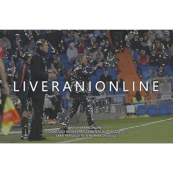 Real Madrid\'s Jose Mourinho and Villarreal\'s coach Juan Carlos Garrido during Spanish League match on october 26thh, 2011 Photo: Cid-Fuentes / Cebolla / ALFAQUI AG ALDO LIVERANI S A S ONLY ITALY