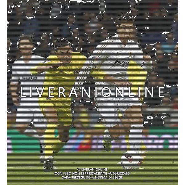 Real Madrid\'s Cristiano Ronaldo and Villarreal\'s during Spanish League match on october 26thh, 2011 Photo: Cid-Fuentes / Cebolla / ALFAQUI AG ALDO LIVERANI S A S ONLY ITALY