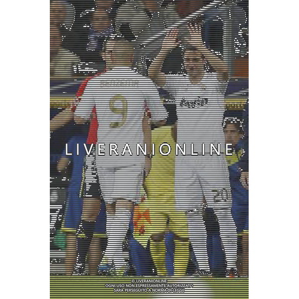 Real Madrid\'s Karim Benzema and Gonzalo Higuain during Spanish League match on october 26thh, 2011 Photo: Cid-Fuentes / Cebolla / ALFAQUI AG ALDO LIVERANI S A S ONLY ITALY