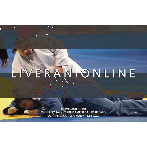 (111027) -- GUADALAJARA, Oct. 27, 2011 () -- Vanessa Zambotti (Up) of Mexico competes with Samantha Kessler of Argentina in the women\'s +78 kg quarterfinal judo competition during the Pan American Games Guadalajara 2011, at Nissan Gymnastics Complex, in Guadalajara, Jalisco, Mexico, on Oct. 26, 2011. (/Pedro Mera) AG ALDO LIVERANI S A S ONLY ITALY