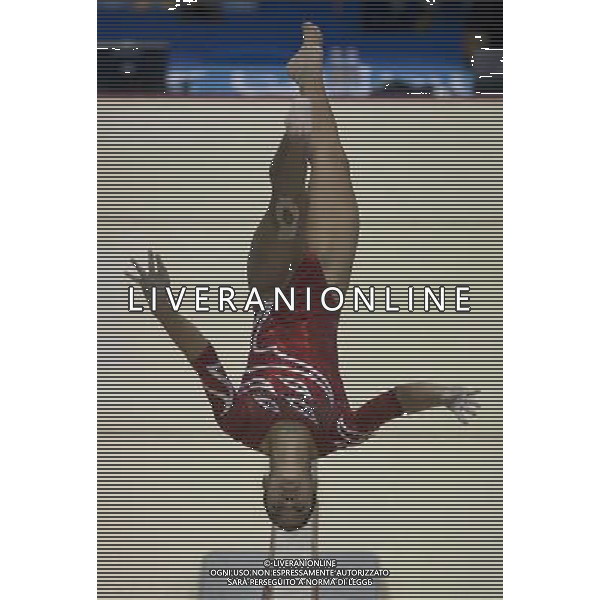 (111027) -- GUADALAJARA, Oct. 27, 2011 () -- Ivet Jose Rojas of Venezuela participates in the women\'s individual all-around artistic gymnastics competition during the Pan American Games Guadalajara 2011, at Nissan Gymnastics Complex, in Guadalajara, Jalisco, Mexico, on Oct. 26, 2011. (/Bao Feifei)