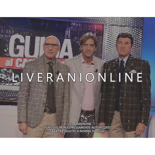 COLOGNO M.se 30/10/2011 TRASMISSIONE TV MEDIASET: \'GUIDA AL CAMPIONATO\' NELLA FOTO FRANCESCO \'CICCIO\' GRAZIANI -GIOVANNI GALLI MINO TAVERI PH.FIOCHI/AG ALDO LIVERANI SAS