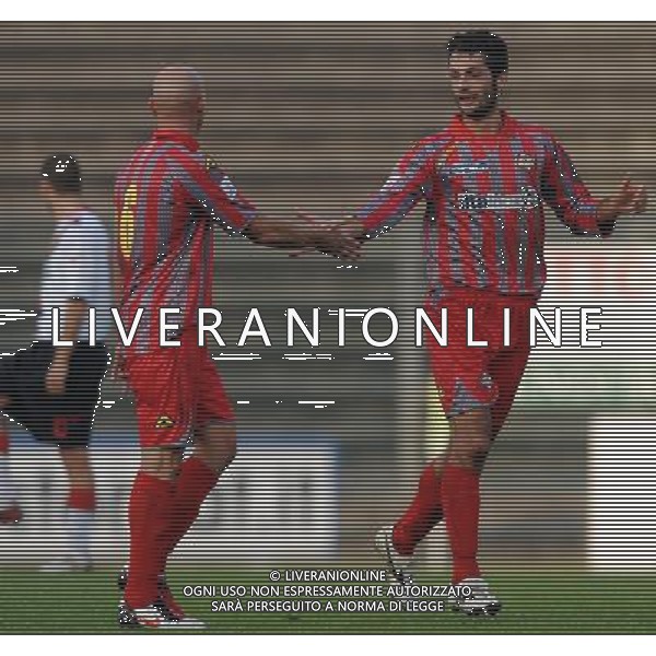 Lega Pro 1¡ Divisione Girone B 2011/2012 10¡Giornata Cremona - 30.10.2011 Cremonese-Virtus Lanciano Nella Foto:Minelli Mauro-Pestrin Manolo /Ph.Vitez-Ag. Aldo Liverani