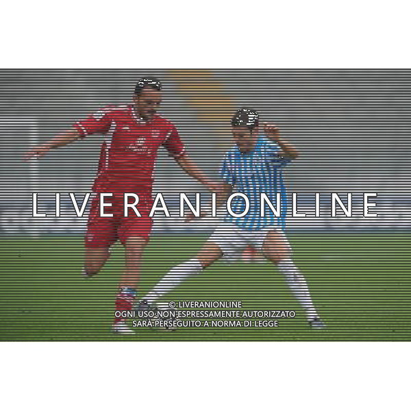 Campionato Lega PRO 1Á Divisione - 10Á giornata Monza 30-10-2011 Monza - Spal nella foto: Cosmo Palumbo (Monza) a SX e Gianluca Laurenti (Spal) foto Roberto Garavaglia - ag. Aldo Liverani sas