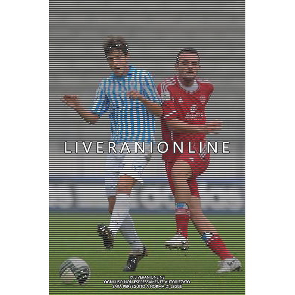 Campionato Lega PRO 1Á Divisione - 10Á giornata Monza 30-10-2011 Monza - Spal nella foto: Luca Castiglia (Spal) a SX e Cosmo Palumbo (Monza) foto Roberto Garavaglia - ag. Aldo Liverani sas
