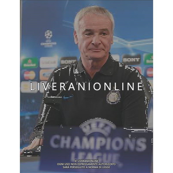 APPIANO GENTILE (CO) CONFERENZA STAMPA DI CLAUDIO RANIERI ALLENATORE DELL\'INTER IN VISTA DELLA SFIDA DI CHAMPIONS CON IL LILLE NELLA FOTO CLAUDIO RANIERI PH.FIOCHI_AG ALDO LIVERANI SAS