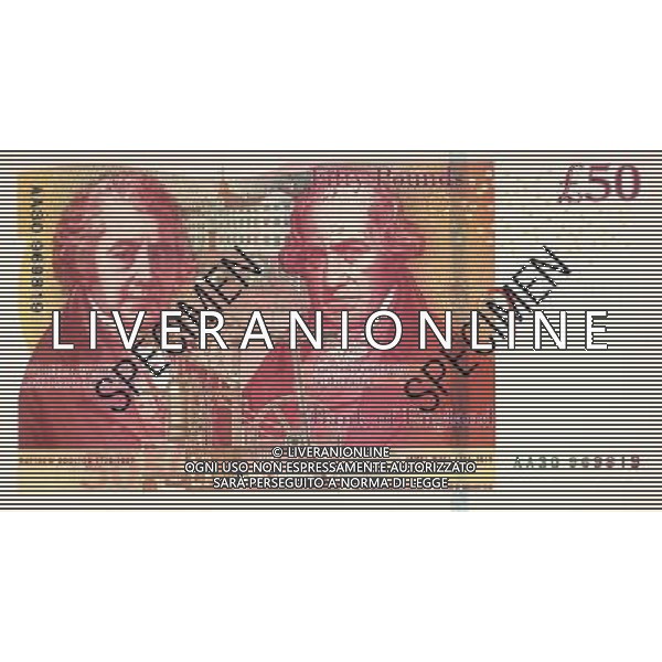 Back of the Bank of England\'s new £50 note, featuring Matthew Boulton and James Watt © Photoshot - Ag. Aldo Liverani sas ITALY ONLY LONDRA - LE NUOVE BANCONOTE DA 50 STERLINE