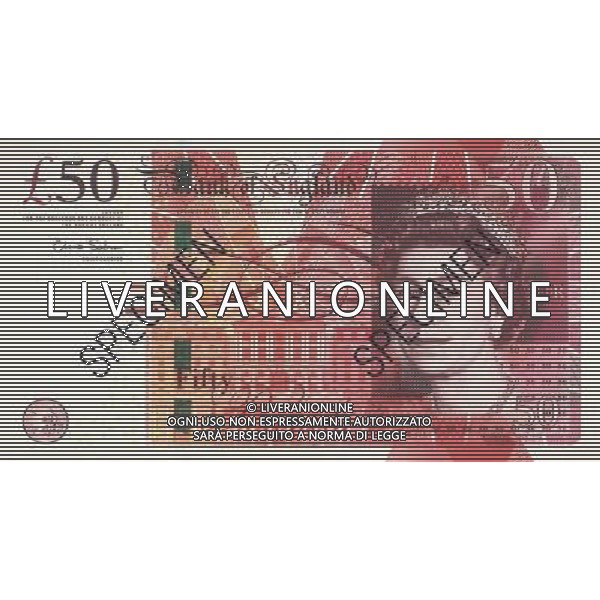 Front of the Bank of England\'s new £50 note, featuring HRH Queen Elizabeth II © Photoshot - Ag. Aldo Liverani sas ITALY ONLY LONDRA - LE NUOVE BANCONOTE DA 50 STERLINE