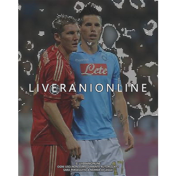 UEFA Champions League 2011/2012 Gruppo A Monaco di Baviera - 02.11.2011 Bayern Monaco-Napoli Nella Foto:schweinsteiger e marek hamsik /Ph.Vitez-Ag. Aldo Liverani