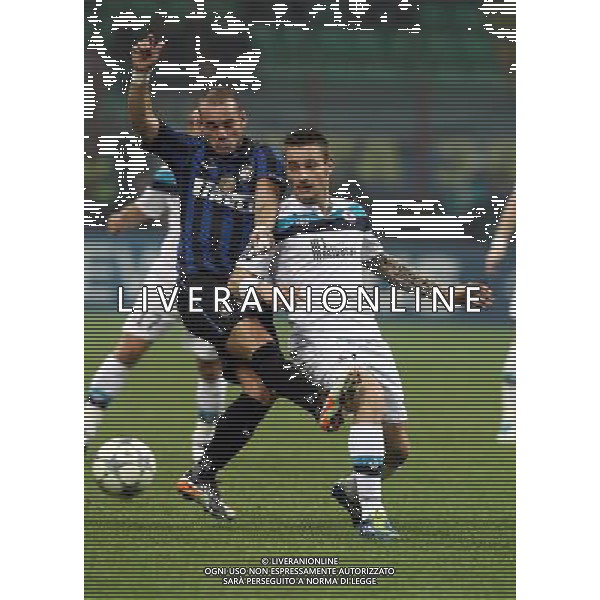 INTER - LILLE CHAMPIONS LEAGUE RITORNO 02/11/2011 NELLA FOTO: SNEIJDER E JELEN © SOLI / AGENZIA ALDO LIVERANI SAS