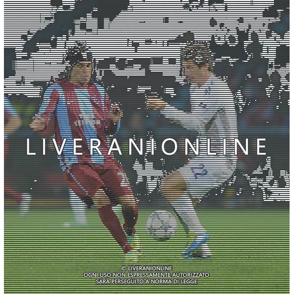 UEFA Champions League Group B soccer match between Trabzonspor and CSKA Moscow at Avni Aker stadium in Trabzon,Turkey, November 02, 2011. Pictured: Gustavo Colman (L) of Trabzonspor and Evgeni Aldonin (R) of CSKA Moscow. PILKA NOZNA LIGA MISTRZOW SEZON 2011/2012 FOT.SESKIMPHOTO/NEWSPIX.PL POLAND, TURKEY, GERMANY, AUSTRIA AND UK OUT !!! --- Newspix.pl CHAMPIONS LEAGUE TRABZONSPOR CSKA MOSCA AG ALDO LIVERANI SAS ITALY ONLY *** Local Caption *** .