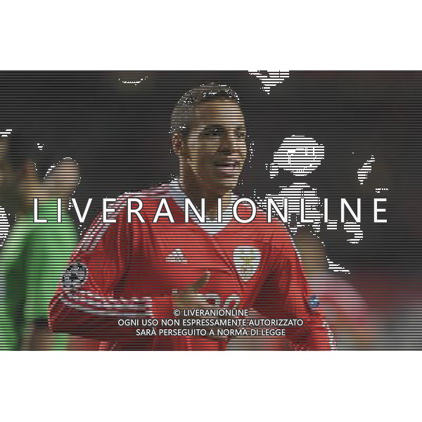 20111102: LISBON, PORTUGAL - Champions League 2011/2012 Group C: SL Benfica vs FC Basel. In picture: Rodrigo PHOTO: Alexandre Pona/CITYFILES liga mistrzow sezon 2011/2012 pilka nozna benfica lizbona VS fc basel bazylea FOT. CITYFILES/NEWSPIX.PL PORTUGAL,BRAZIL,SPAIN,GERMANY,FRANCE,UK OUT !!! --- Newspix.pl ITALY ONLY - CHAMPIONS LEAGUE BENFICA BASILEA - © ALDO LIVERANI *** Local Caption *** .