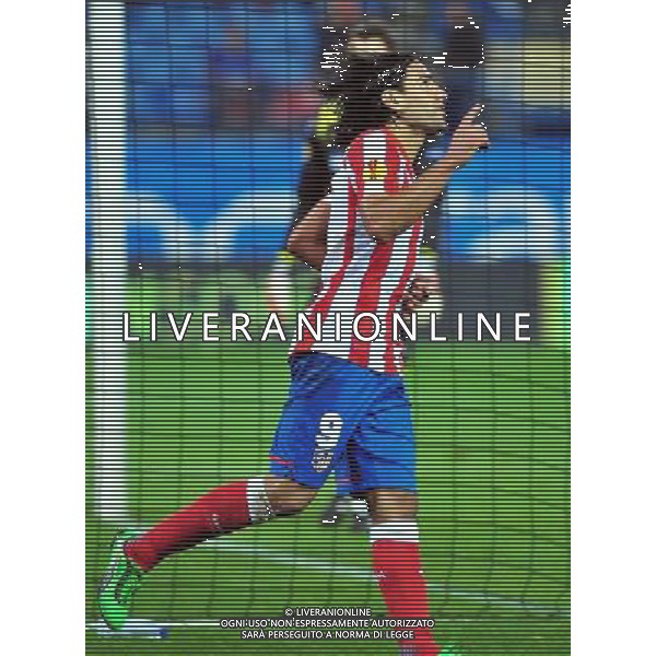 (111104) -- MADRID, Nov. 4, 2011 () -- Atletico Madrid\'s Falcao Garcia celebrates after scoring during the UEFA Europa League group I match against Udinese of Italy in Madrid, capital of Spain, on Nov. 3, 2011. Madrid won 4-0. (/Chen Haitong)(kh) ATLETICO MADRID - UDINESE ©AG ALDO LIVERANI SAS *** Local Caption *** .