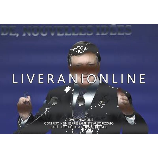 (111104) -- CANNES, Nov. 4, 2011 () -- European Commission President Jose Manuel Barroso attends a press conference during the G20 Summit in Cannes, South France, Nov. 4, 2011. European Commission President Jose Manuel Barroso on Friday said the European Union will keep its commitment to support Greece. (/Wu Wei)(msq) CANNES - IL G20 ©ag ALDO LIVERANI SAS - ITALY ONLY - *** Local Caption *** .
