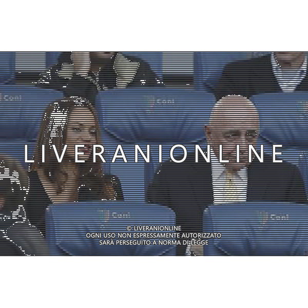 Roma - 29/10/2011 - Stadio Olimpico - Campionato Serie A 2011/2012 - Roma vs Milan - nella foto: Adriano Galliani con helga costa Â© Fabrizio Corradetti - Ag. Aldo Liverani sas