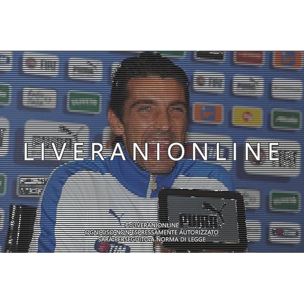 Raduno Nazionale Italiana a Coverciano Firenze - 08.11.2011 Conferenza Stampa Nella Foto:Conferenza Stampa Gianluigi Buffon /Ph.Vitez-Ag. Aldo Liverani CALCIO 