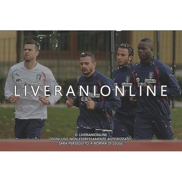 Raduno Nazionale Italiana a Coverciano Firenze - 08.11.2011 Allenamento Nella Foto:Thiago Motta-Balotelli-Pepe-Pazzini /Ph.Vitez-Ag. Aldo Liverani CALCIO