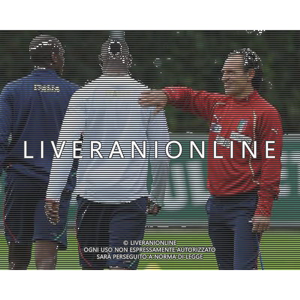 Raduno Nazionale Italiana a Coverciano Firenze - 08.11.2011 Allenamento Nella Foto:Prandelli-Balotelli /Ph.Vitez-Ag. Aldo Liverani CALCIO