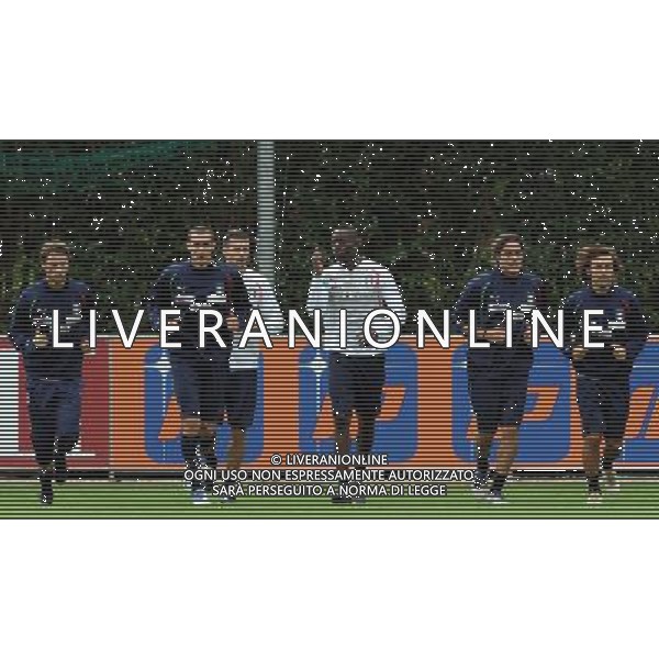 Raduno Nazionale Italiana a Coverciano Firenze - 08.11.2011 Allenamento Nella Foto:Gruppo-Marchisio-Chiellini-Thiago Motta-Balotelli-Matri-Pirlo /Ph.Vitez-Ag. Aldo Liverani CALCIO