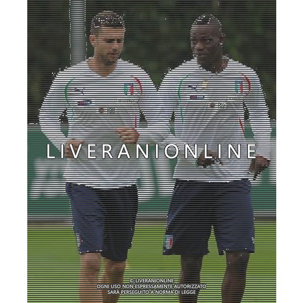 Raduno Nazionale Italiana a Coverciano Firenze - 08.11.2011 Allenamento Nella Foto:Thiago Motta-Balotelli /Ph.Vitez-Ag. Aldo Liverani CALCIO