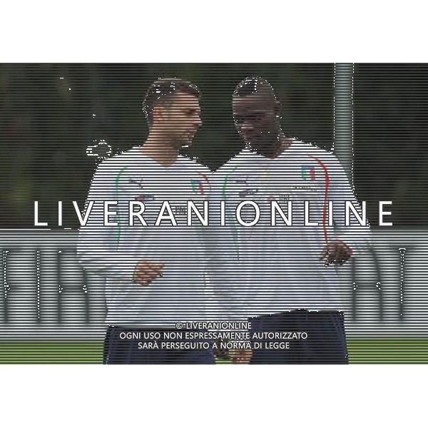 Raduno Nazionale Italiana a Coverciano Firenze - 08.11.2011 Allenamento Nella Foto:Thiago Motta-Balotelli /Ph.Vitez-Ag. Aldo Liverani CALCIO