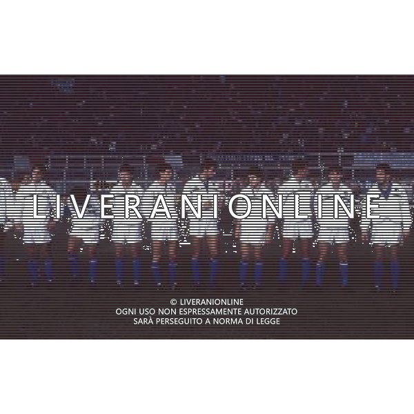 ARCHIVIO - ITALIA NAZIONALE NELLA FOTO IN FONDO A DX GIANLUCA VIALLI E ROBERTO MANCINI PH.ARCHIVIO AGENZIA ALDO LIVERANI SAS