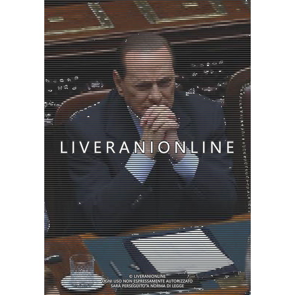 (111109) -- ROME, Nov. 9, 2011 () -- File photo taken on Aug. 3, 2011 shows Italian Prime Minister Silvio Berlusconi attend a session at the lower house of the parliament in Rome, Italy. Berlusconi confirmed Wednesday he will not run again for office and nominated Angelino Alfano, head of his People of Liberties Party, as successor. (/Wang Qingqin) (zx) ©photoshot/AG ALDO LIVERANI SAS - ITALY ONLY