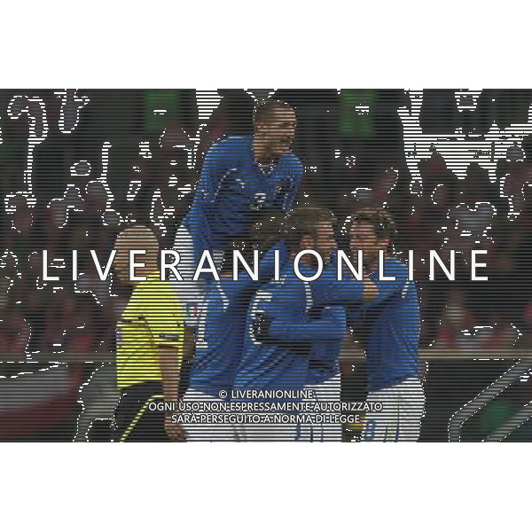 11.11.2011 WROCLAW ULICA AL. SLASKA PILKA NOZNA STADION MIEJSKI REPREZENTACJA KADRA MECZ TOWARZYSKI POLSKA - WLOCHY NZ. RADOSC BRAMKA GOL WLOCHY MARIO BALOTELLI (C) ( POLAND SPORT FOOTBALL NATIONAL TEAM INTERNATIONAL FRIENDLY GAMES ) FOTO MATEUSZ TRZUSKOWSKI/CYFRASPORT / NEWSPIX.PL --- Newspix.pl Â©AG ALDO LIVERANI SAS POLONIA ITALIA -ITALY ONLY *** Local Caption *** .