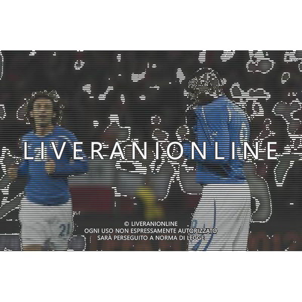 WROCLAW 11.11.2011 PIERWSZY MECZ REPREZENTACJI POLSKI NA NOWYM STADION MIEJSKI PRZY ALEJA SLASKA TOWARZYSKI MECZ PILKA NOZNA POLSKA vs WLOCHY N Z WLOSI RADOOSC PO GOL MARIO BALOTELLI /9/ SEBASTIAN BOROWSKI / Newspix.pl FIRST MATCH NATIONAL TEAM ON NEW STADIUM IN THE ALLEY SLASKA FRIENDLY MATCH POLAND vs ITALY --- Newspix.pl ©AG ALDO LIVERANI SAS POLONIA ITALIA -ITALY ONLY *** Local Caption *** .