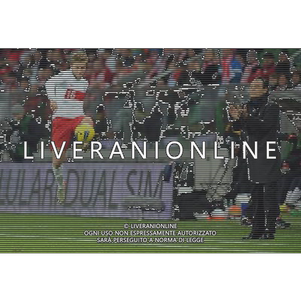 11.11.2011 WROCLAW STADION MIEJSKI. PILKA NOZNA REPREZENTACJA MECZ TOWARZYSKI POLSKA - WLOCHY (INTERNATIONAL FOOTBAL FRIENDLY GAME POLAND - ITALY) NZ/ JAKUB BLASZCZYKOWSKI, TRENER CESARE PRANDELLI FOT. JAKUB KACZMARCZYK / PRESSFOCUS NEWSPIXPL --- Newspix.pl AMICHEVOLE CALCIO POLONIA ITALIA ©AGENZIA ALDO LIVERANI SAS - ITALY ONLY - *** Local Caption *** .