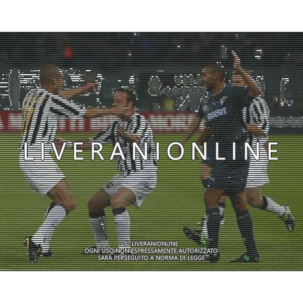 Juventus-Lazio Finale Coppa Italia Tim Cup 12/05/2004 nella foto esultanza dopo il gol di david trezeguet agenzia aldo liverani