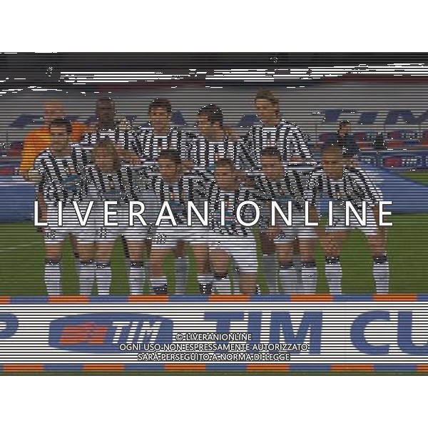 Torino 12/05/2004 juventus-lazio 2:2 finale coppa italia tim 2003/04 nella foto formazione juve ph marco luzzani/ag aldo liverani s.a.s.
