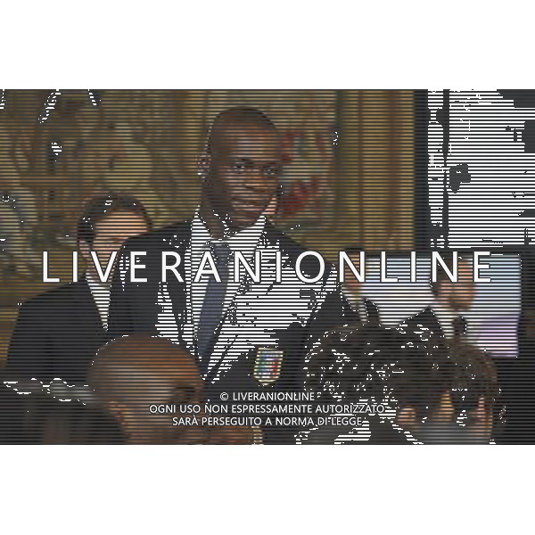 Gli Azzurri della Nazionale Italiana di Calcio vengono ricevuti dal Presidente della repubblica Giorgio Napolitano al Quirinale 15/11/2011 nella foto Mario Balotelli ©Corradetti/Agenzia Aldo Liverani Sas 