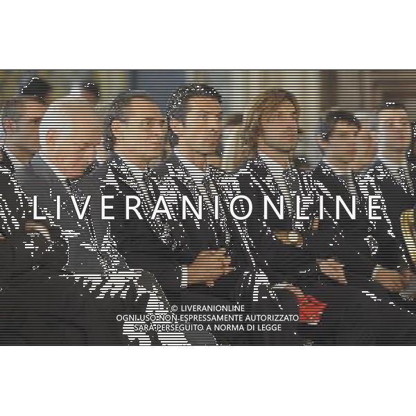 Gli Azzurri della Nazionale Italiana di Calcio vengono ricevuti dal Presidente della repubblica Giorgio Napolitano al Quirinale 15/11/2011 nella foto Cesare Prandelli, Gianluigi Buffon e Andrea Pirlo ©Corradetti/Agenzia Aldo Liverani Sas 