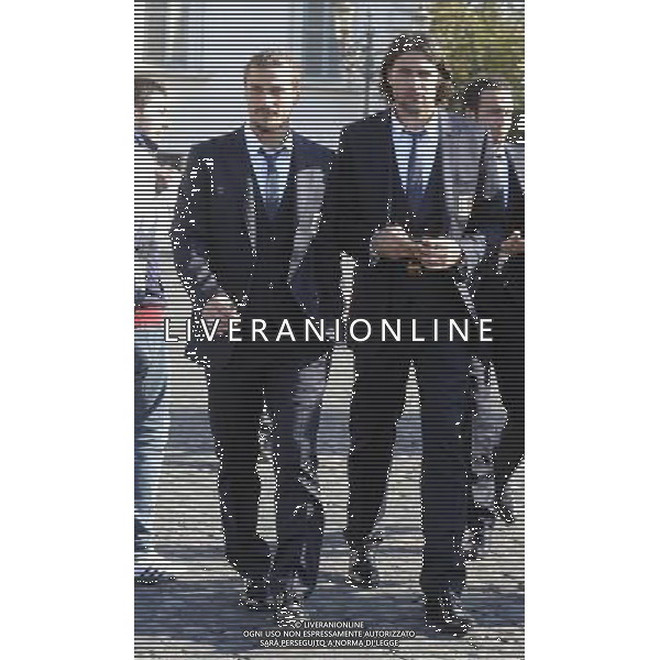 Gli Azzurri della Nazionale Italiana di Calcio vengono ricevuti dal Presidente della repubblica Giorgio Napolitano al Quirinale 15/11/2011 nella foto Pablo Osvaldo e Salvatore Sirigu ©Corradetti/Agenzia Aldo Liverani Sas 