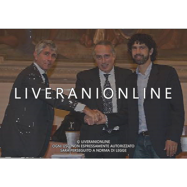 VICENZA CONSIGLIO FEDERALE 08/11/2011 nella foto Andrea Abodi President (Lega Serie B)Giancarlo Abete President (FIGC)Damiano Tommasi President ( AIC ) ©AG ALDO LIVERANI SAS