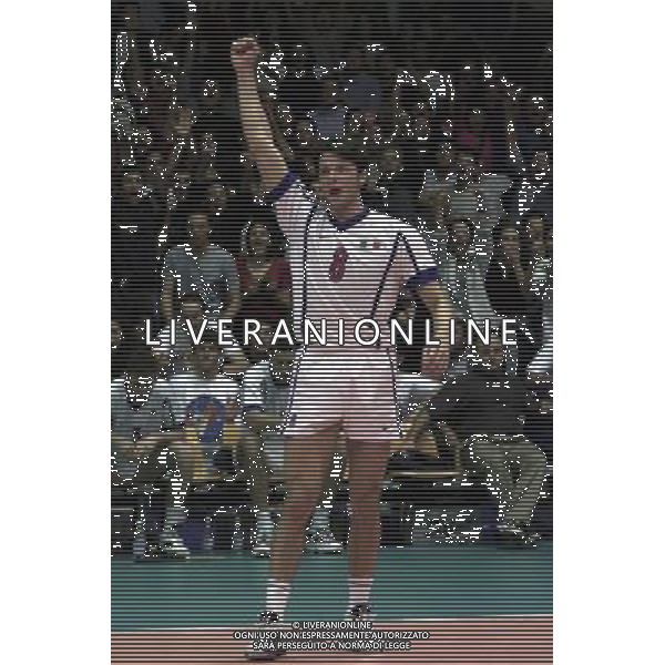 ITALIA-SPAGNA VOLLEY 25/05/2001 NELLA FOTO ALBERTO CISOLLA AG ALDO LIVERANI