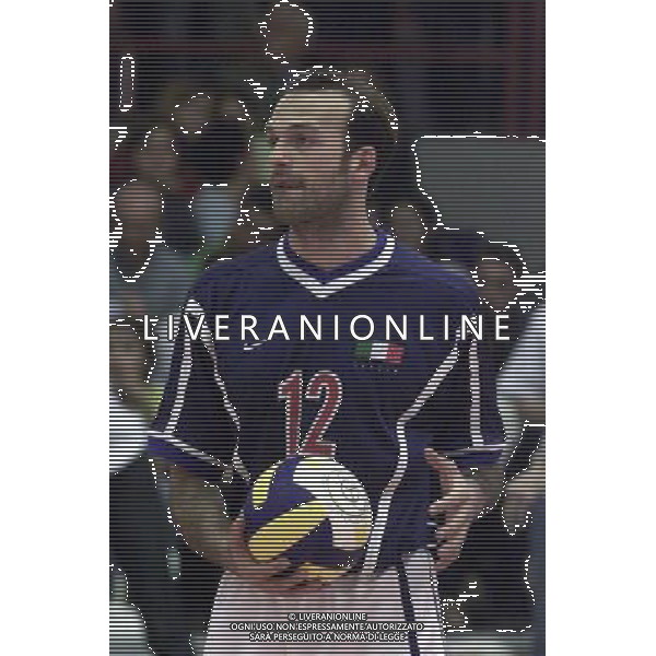ITALIA-SPAGNA VOLLEY 25/05/2001 NELLA FOTO CORSANO MIRKO AG ALDO LIVERANI