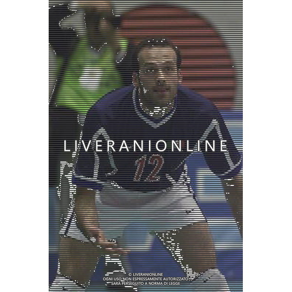 ITALIA-SPAGNA VOLLEY 25/05/2001 NELLA FOTO CORSANO MIRKO AG ALDO LIVERANI