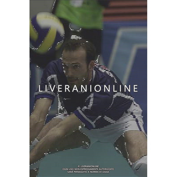 ITALIA-SPAGNA VOLLEY 25/05/2001 NELLA FOTO CORSANO MIRKO AG ALDO LIVERANI