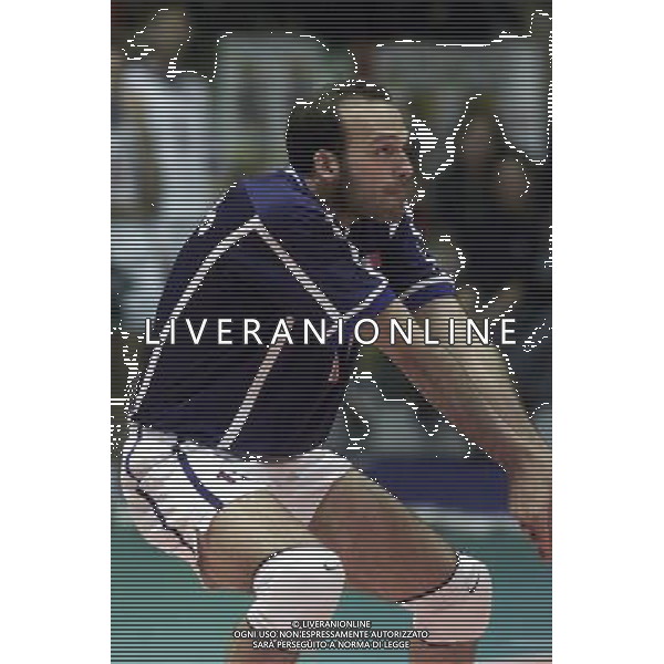 ITALIA-SPAGNA VOLLEY 25/05/2001 NELLA FOTO CORSANO MIRKO AG ALDO LIVERANI