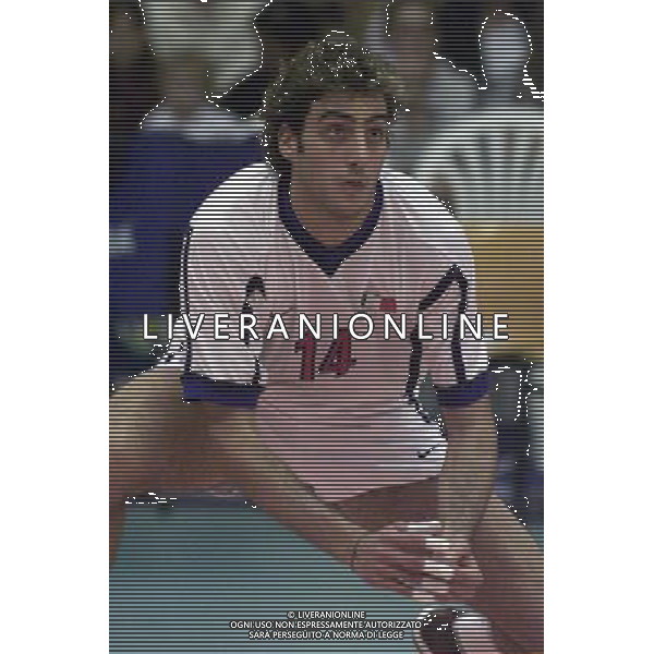 ITALIA-SPAGNA VOLLEY 25/05/2001 NELLA FOTO Alessandro Fei AG ALDO LIVERANI