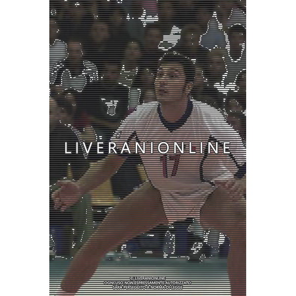 ITALIA-SPAGNA VOLLEY 25/05/2001 NELLA FOTO LEONDINO GIOMBINI AG ALDO LIVERANI