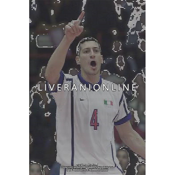 ITALIA-SPAGNA VOLLEY 25/05/2001 NELLA FOTO LUIGI MASTRANGELO AG ALDO LIVERANI