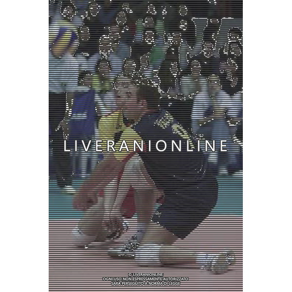 ITALIA-SPAGNA VOLLEY 25/05/2001 NELLA FOTO VALIDO AG ALDO LIVERANI