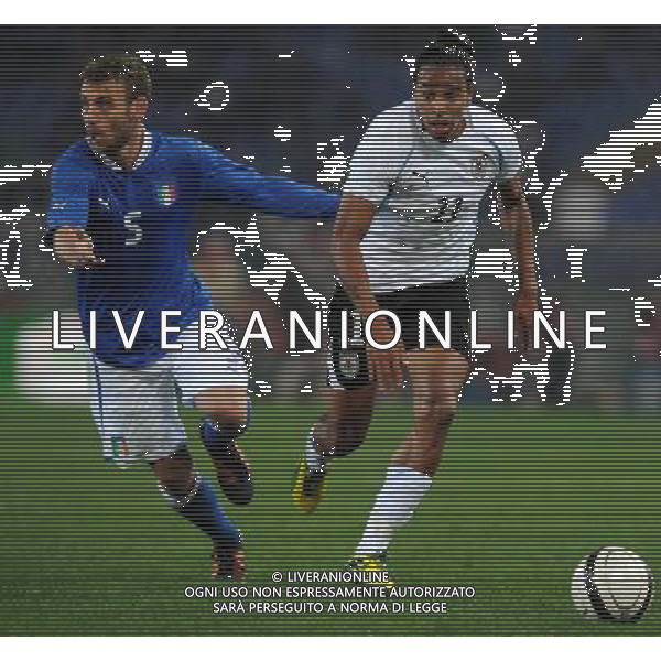 Amichevole Roma - 15.11.2011 Italia-Uruguay Nella Foto:pereira alvaro e daniele de rossi /Ph.Vitez-Ag. Aldo Liverani