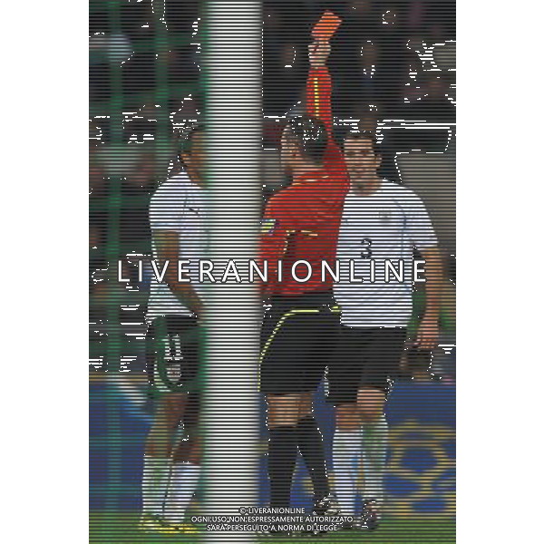 Amichevole Roma - 15.11.2011 Italia-Uruguay Nella Foto:pereira alvaro espulsione -cartellino rosso /Ph.Vitez-Ag. Aldo Liverani