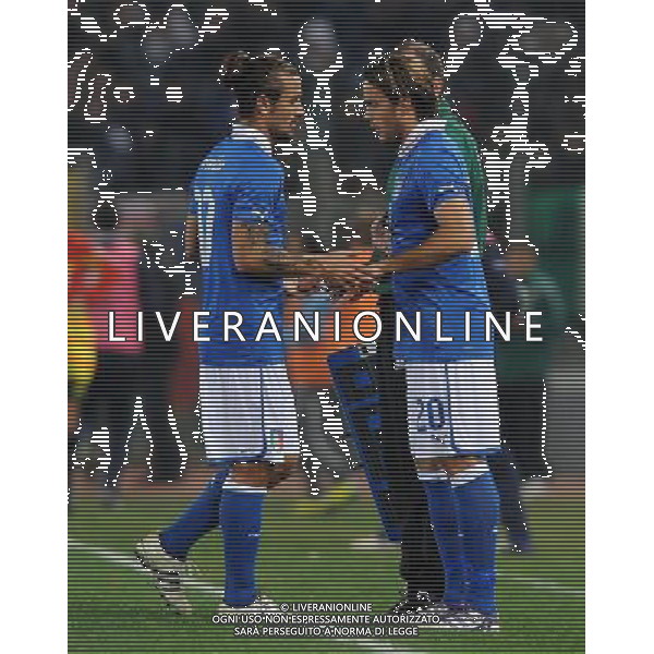 Amichevole Roma - 15.11.2011 Italia-Uruguay Nella Foto:Alessandro Matri-Pablo Daniel Osvaldo /Ph.Vitez-Ag. Aldo Liverani