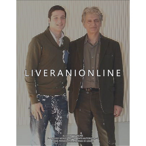 MILANO 16/11/2011 TERRAZZA MARTINI PHOTOCALL FILM \'SCIALLA!\' NELLA FOTO filippo scicchitano - Fabrizio Bentivoglio PH.FIOCHI/AG ALDO LIVERANI SAS